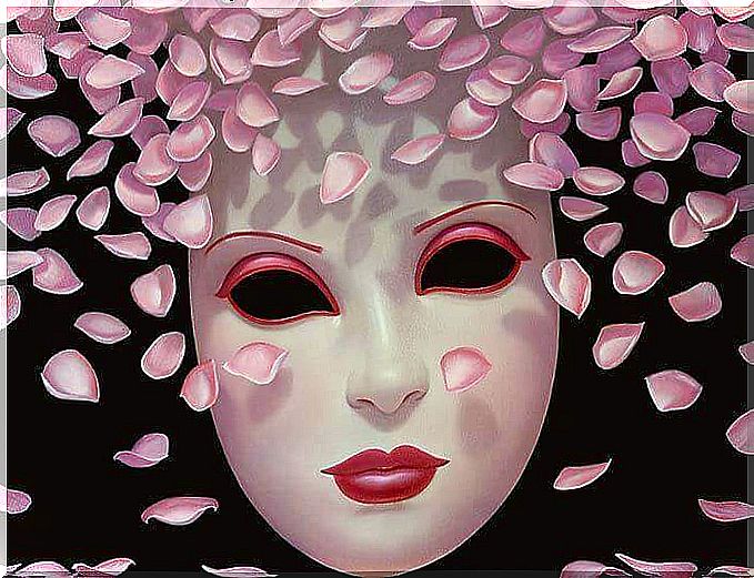 pink petals mask