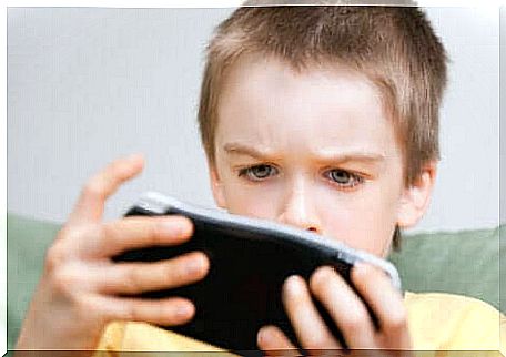 boy playing video games