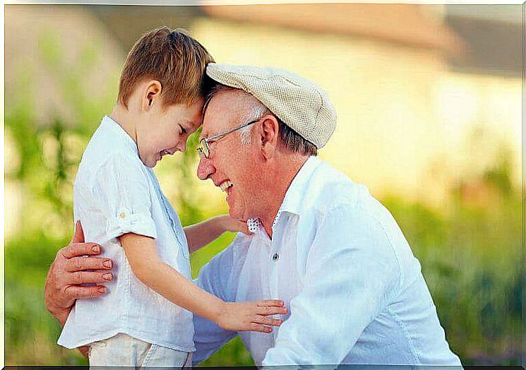 grandfather with his grandson