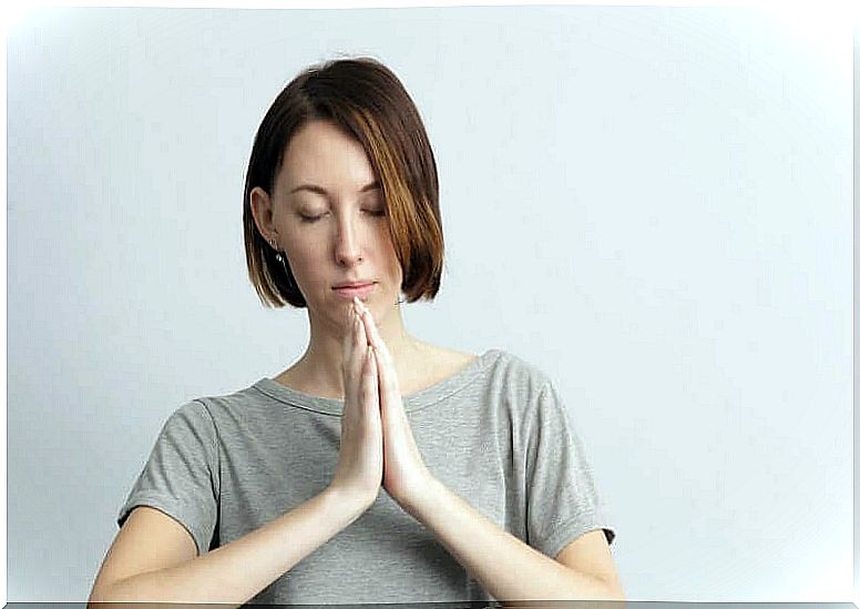 woman meditating